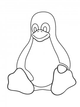 Раскраска Пингвин 31 - Бесплатно распечатать