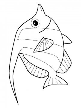 Раскраска Аквариумная рыбка 11 - Бесплатно распечатать