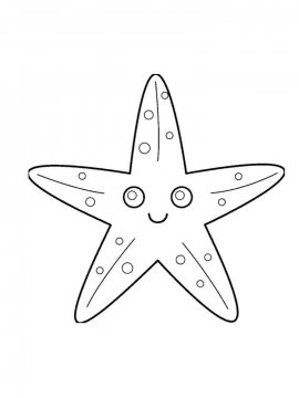 Раскраска Морская звезда 12 - Бесплатно распечатать