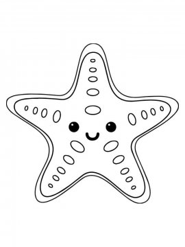 Раскраска Морская звезда 17 - Бесплатно распечатать