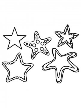 Раскраска Морская звезда 18 - Бесплатно распечатать