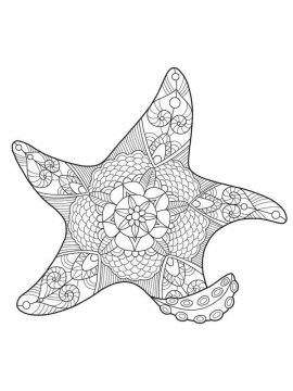 Раскраска Морская звезда 20 - Бесплатно распечатать