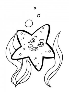 Раскраска Морская звезда 4 - Бесплатно распечатать