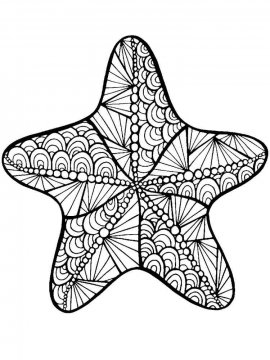 Раскраска Морская звезда 7 - Бесплатно распечатать