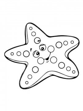 Раскраска Морская звезда 8 - Бесплатно распечатать