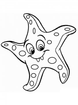 Раскраска Морская звезда 31 - Бесплатно распечатать