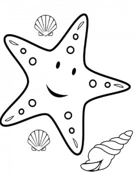 Раскраска Морская звезда 25 - Бесплатно распечатать
