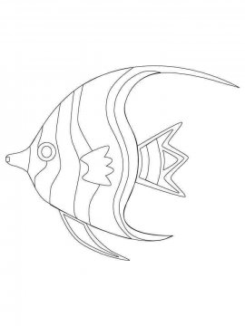 Раскраска Морские рыбы 2 - Бесплатно распечатать