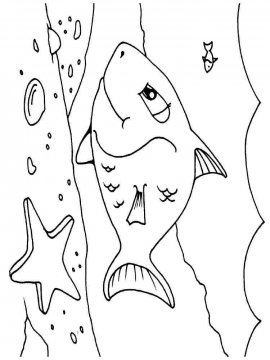 Раскраска Морские рыбы 3 - Бесплатно распечатать