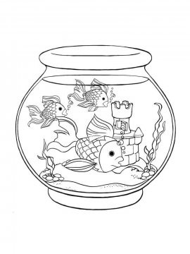 Раскраска Рыбки в аквариуме 11 - Бесплатно распечатать