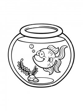 Раскраска Рыбки в аквариуме 15 - Бесплатно распечатать
