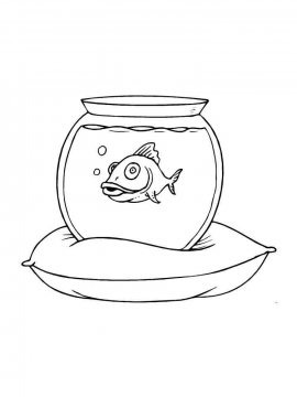 Раскраска Рыбки в аквариуме 16 - Бесплатно распечатать