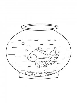 Раскраска Рыбки в аквариуме 19 - Бесплатно распечатать