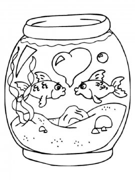 Раскраска Рыбки в аквариуме 2 - Бесплатно распечатать