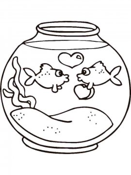 Раскраска Рыбки в аквариуме 6 - Бесплатно распечатать