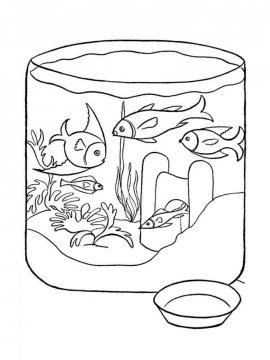 Раскраска Рыбки в аквариуме 7 - Бесплатно распечатать
