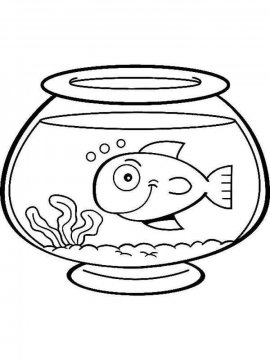 Раскраска Рыбки в аквариуме 9 - Бесплатно распечатать