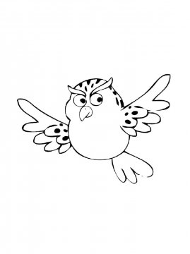 Раскраска Сова 17 - Бесплатно распечатать