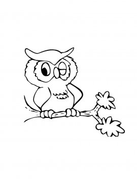 Раскраска Сова 21 - Бесплатно распечатать