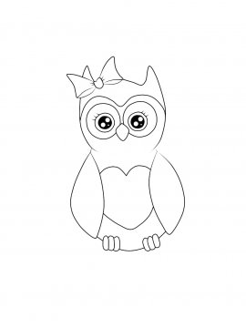 Раскраска Сова 29 - Бесплатно распечатать