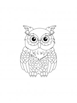 Раскраска Сова 32 - Бесплатно распечатать
