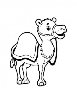 Раскраска Верблюд 18 - Бесплатно распечатать