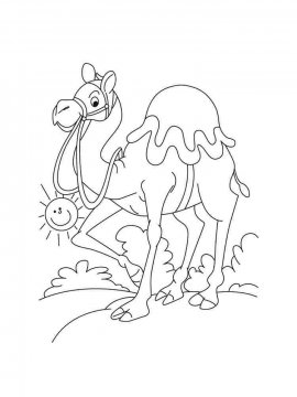 Раскраска Верблюд 31 - Бесплатно распечатать
