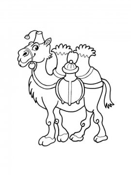 Раскраска Верблюд 19 - Бесплатно распечатать