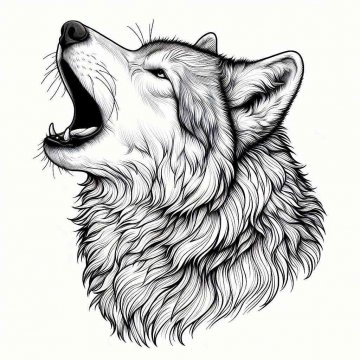 Раскраска Волк 55 - Бесплатно распечатать