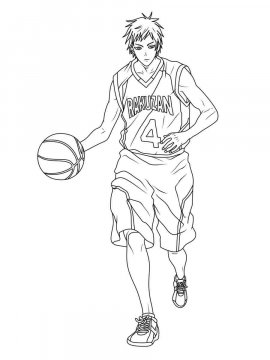 Раскраска Баскетбол Куроко 12 - Бесплатно распечатать