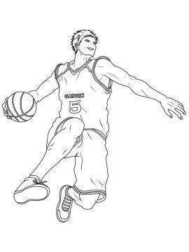 Раскраска Баскетбол Куроко 14 - Бесплатно распечатать