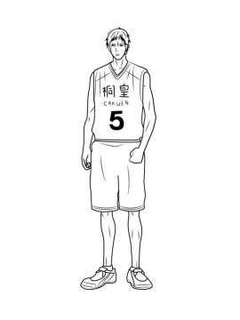 Раскраска Баскетбол Куроко 8 - Бесплатно распечатать
