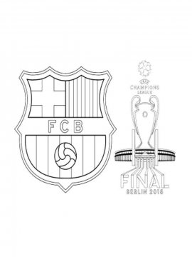 Раскраска Барселона в Лиге чемпионов