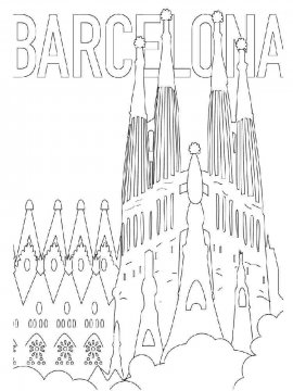 Раскраска Барселона
