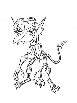 Раскраска Злобный пришелец