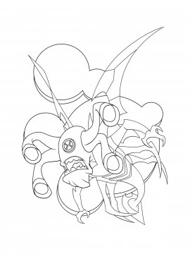 Раскраска Бен 10 пришелец