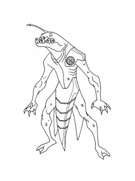 Раскраска Отвратительный пришелец