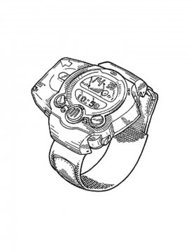 Раскраска Часы Бена