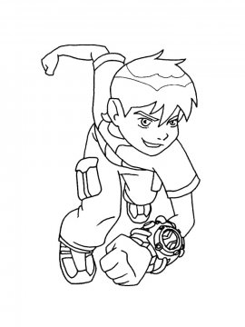 Раскраска Парень Бен Тен