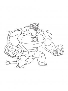 Раскраска Гумангозавр Бен Тен