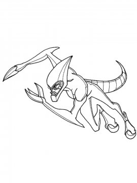 Раскраска Молния Бен Тен