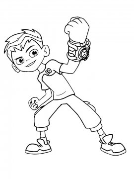 Раскраска Ловкий Бен Тен