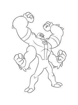 Раскраска Силач из Бен Тен