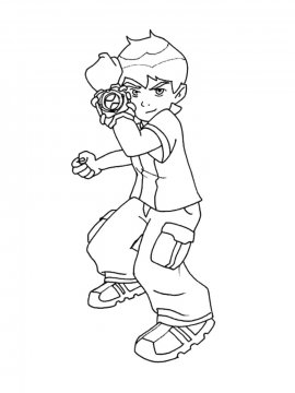 Раскраска Крутой Бен 10