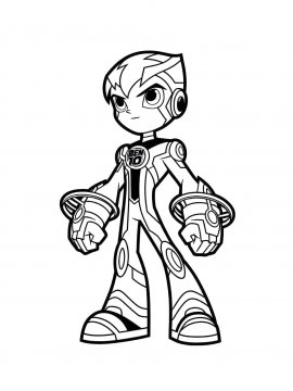 Раскраска Бен Тен супергерой