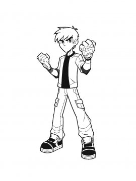 Раскраска Бен Тен омнитрикс