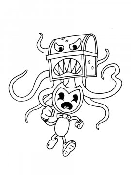 Раскраска Бенди убегает