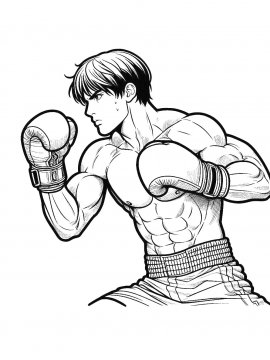 Раскраска Крутой Боксер