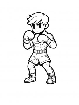 Раскраска Чемпион по боксу