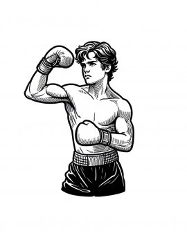 Раскраска Красивый Боксер